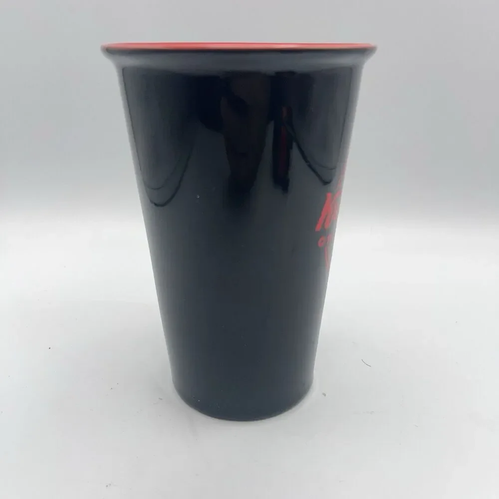 Krispy Kreme Ceramic Black Travel Tumbler w/Logo – Hot Coffee Cup -  NO LID
